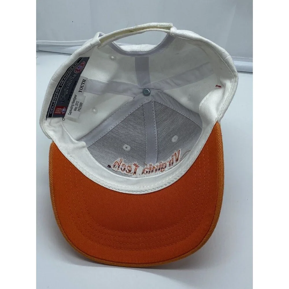 Virginia Tech Hokies Maroon Orange Adjustable Youth Baseball Cap Hat Hook & Loop